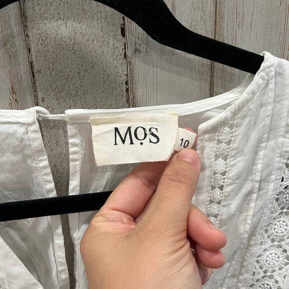 MOS The Label Botanic Fields Dress In Ivory White Eyelet Lace Womens Size US 6 - Picture 4 of 7